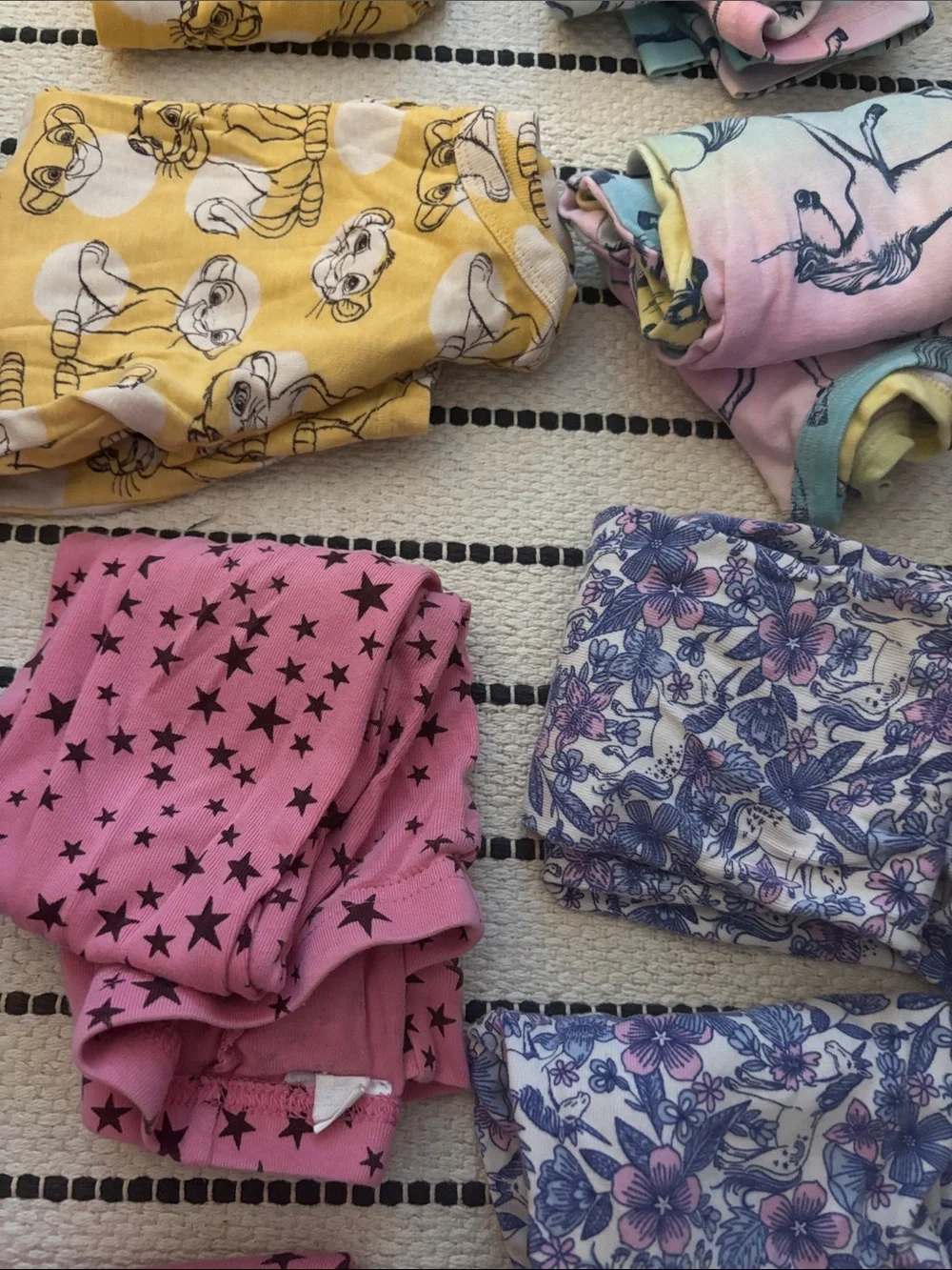 5 pairs! 100% cotton kids pajamas size 5